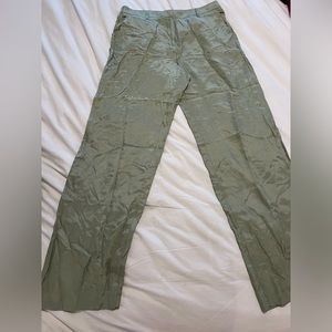 J. Crew Silky Trousers | Green | Size 12 Tall